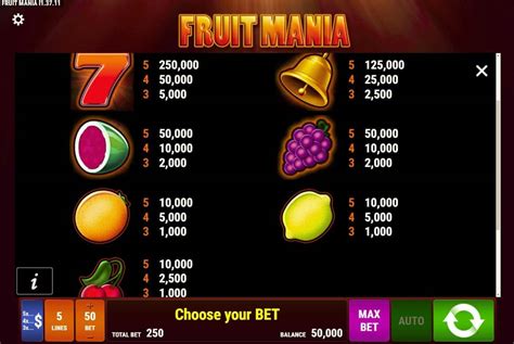 Fruit Mania kostenlos spielen oder Echtgeld setzen .